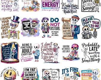 Funny Sarcastic Quotes PNG Bundle, Adult Humor Designs (Digital Download)