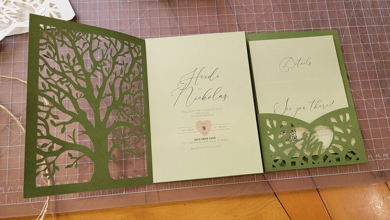 Tree Silhouette SVG, Wedding Invitation Cutting File (digital Download ...