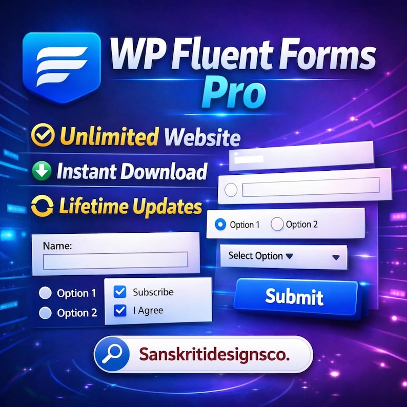 WP Fluent Forms Pro | Unlimited WordPress Sites | Regular update (Digital Download) image 1