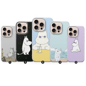 Moomin Phone Case Cover for iPhone 16 15 14 13 12 11 Pro Max, Samsung S25 S24 S23 S22 Ultra, Pixel 9 8 TPU Gel