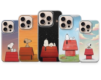 Snoopy auf dem Dach Handyhülle für iPhone 17 Pro Max, 16, 15, 14, 13 & Samsung S26 Ultra, S25, A57, A56, Pixel 10, 9A, 8