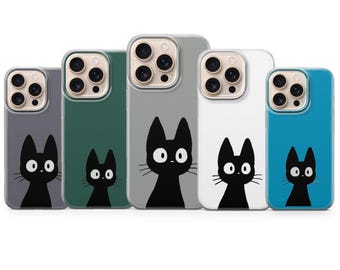 Kawaii Black Cat UV Print TPU Gel Phone Case