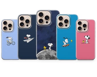 Snoopy Handyhülle, süße Snoopy iPhone Hülle, Erdnuss Cartoon Hund Handyhülle, ästhetische Cartoon Hülle, Geschenk für Snoopy-Liebhaber