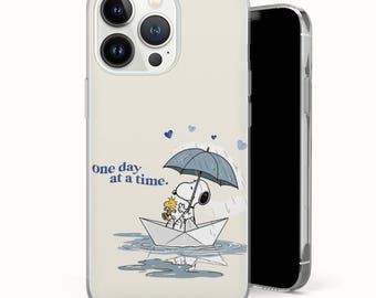 Coque de portable Snoopy « Un jour à la fois », Housse en gel TPU