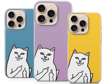 Coole Katze Handyhülle Cover Cat Lover iPhone Case, for Iphone 17 Pro Max, Samsung Galaxy S25 S26, Pixel 10,9A,8