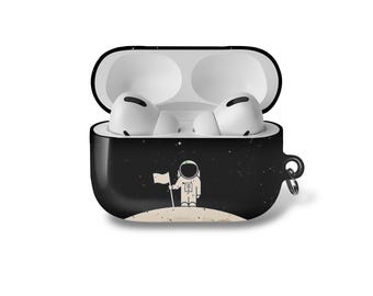 Man on Moon AirPods Hülle – glänzendes Astronauten Cover