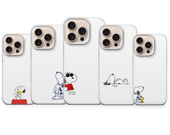Einfache Snoopy Handyhülle, Erdnuss Cartoon Hund Handyhülle, Ästhetische Snoopy Hülle, Geschenk für Snoopy-Liebhaber