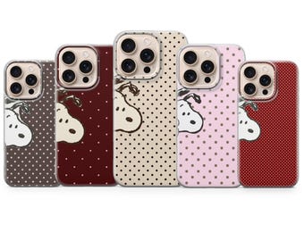 Polka Dot Snoopy Handyhülle, weiche TPU Gel Hülle für iPhone, Samsung, Pixel