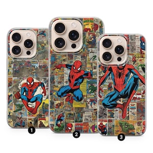 Spider Man Comics Phone Case Cover for iPhone 16 Pro Max 15 Plus 14 13 12 11 XS & Samsung S25 S24 A56 A55 Pixel 9 8