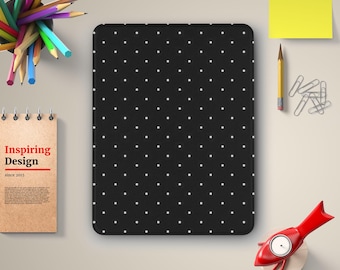 White Dot iPad Case cover for iPad 12.9, 10.9, iPad Pro 13, iPadpro case with pencil holder, iPad Gen 6 case