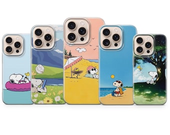 Verträumte Snoopy Handyhülle, Snuggle Serie, TPU Gel Cover