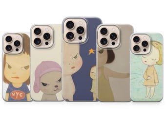 Moody Süßes Mädchen iPhone Hülle, Kawaii Grunge Handyhülle, Trauriges Mädchen ästhetische Handyhülle für Iphone, Samsung & Pixel