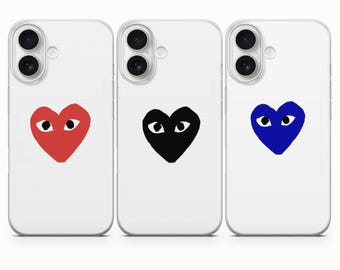 Herz Handytasche Hülle für iPhone 17 Pro Max, 16, 15, 14, 13 Samsung S26 Ultra, S25, Pixel 10