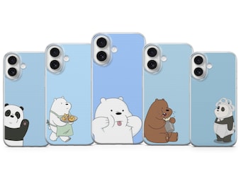 Cute Bears Phone Case for Iphone 17 Pro Max, Samsung Galaxy S25 S26, Pixel 10,0A