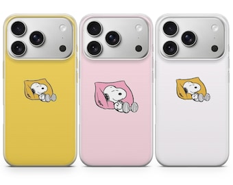 Snoopy schläft, niedliche Snoopy iPhone Hülle, ästhetische Cartoon Hund Handyhülle, Geschenk für Snoopy Liebhaber