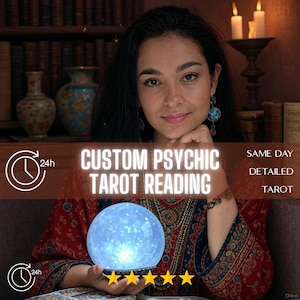 Custom Psychic Reading by EvaTarot | Personalized Love, Life, or Career Reading | Tailored Same Hour Tarot or Intuitive Session