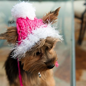 Dog Hat for the winter Hot Pink image 1