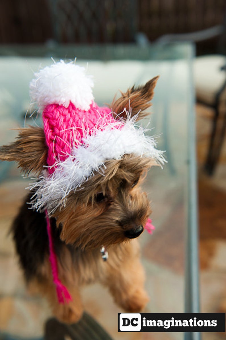 Dog Hat for the winter Hot Pink image 1