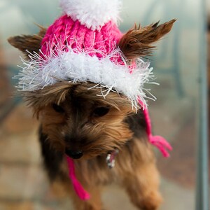 Dog Hat for the winter Hot Pink image 4