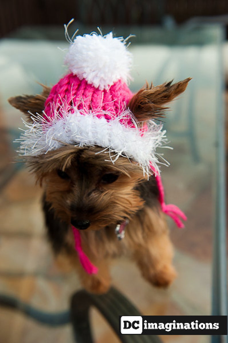 Dog Hat for the winter Hot Pink image 4