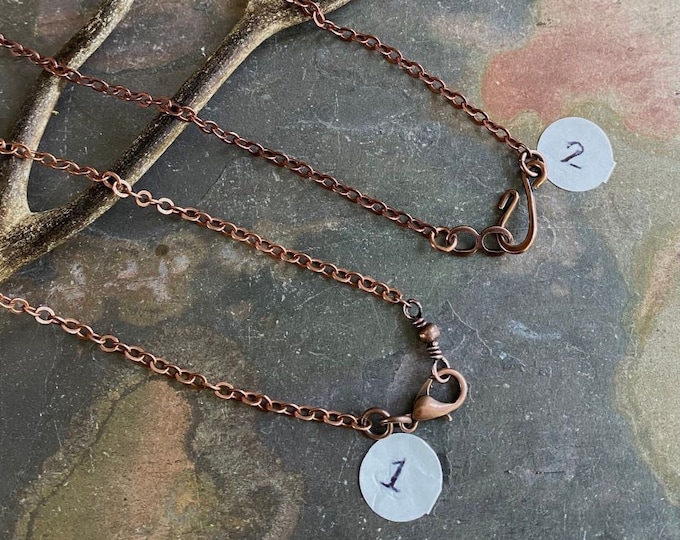 SOLDERED/CLOSED Antiqued Copper Chain, Antiqued copper plated Cable Chain, Choose the Length and Style, Chain for the Pendant Necklace.