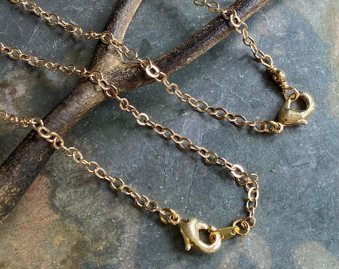 SOLDERED/CLOSED Light Gold finished Chain, Gold plated Cable Necklace Chain, Choose the Length and Style, Chain for the Pendant Necklace.