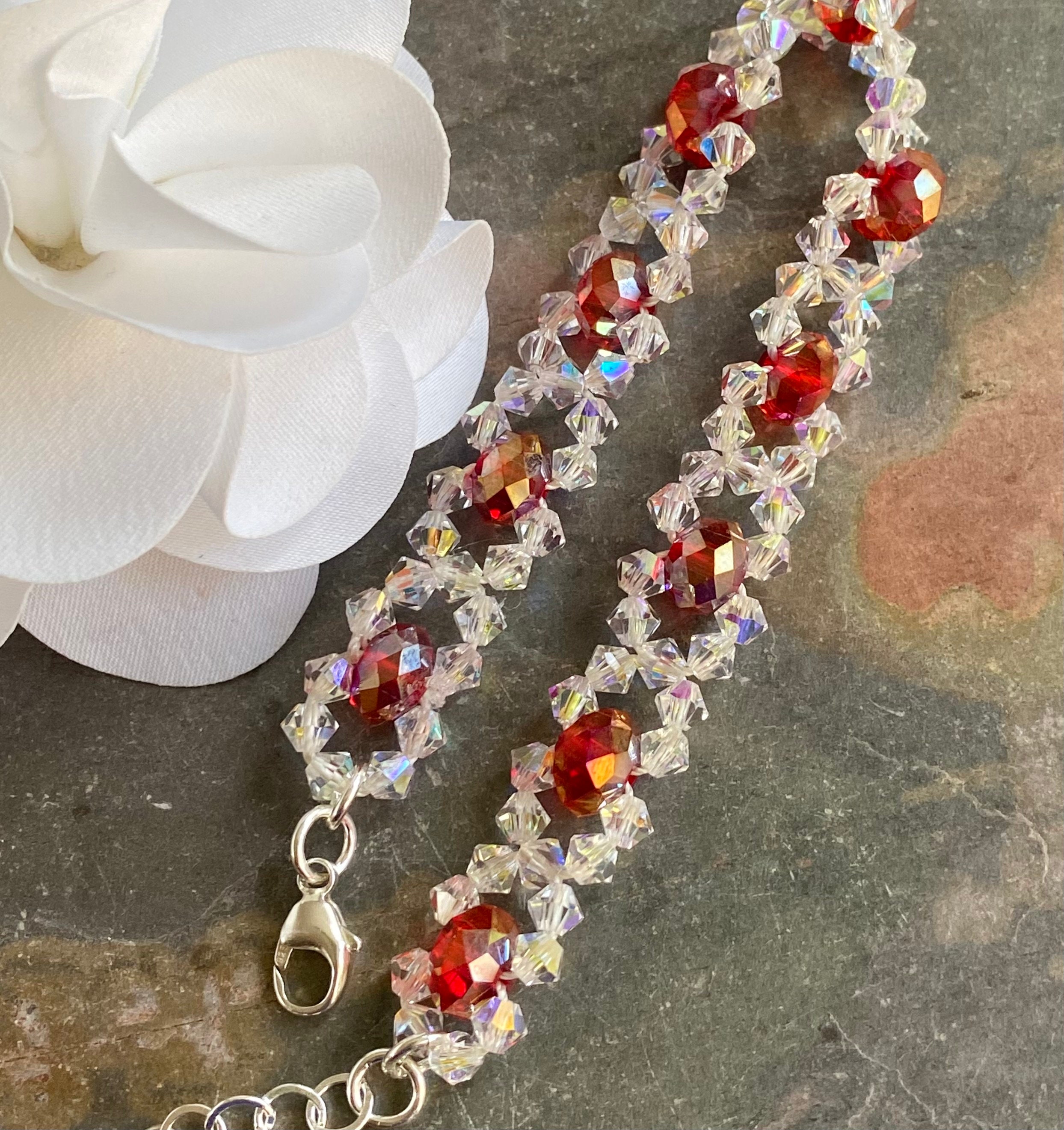 Red crystal shop bracelet