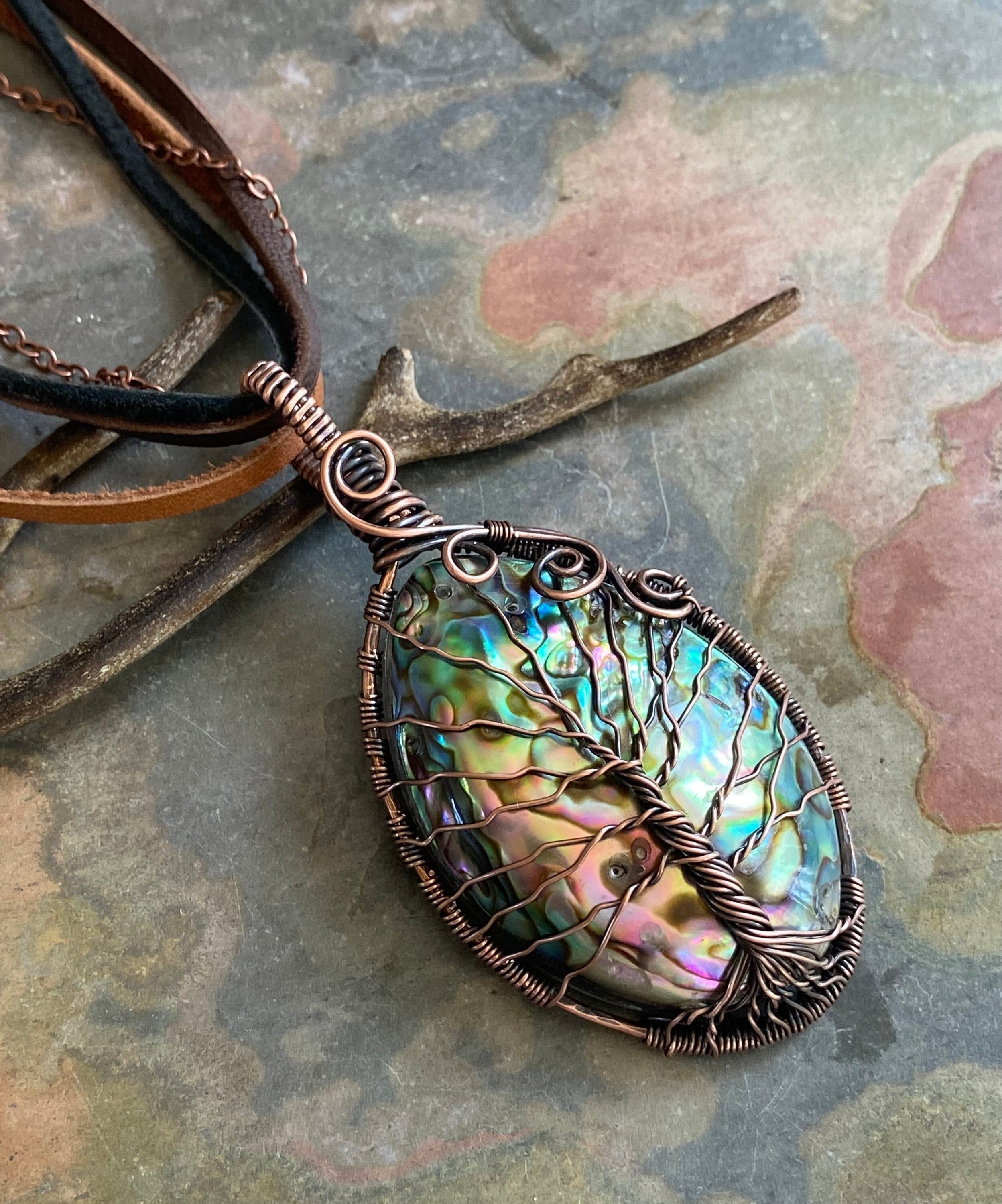 Abalone Shell Turtle necklace