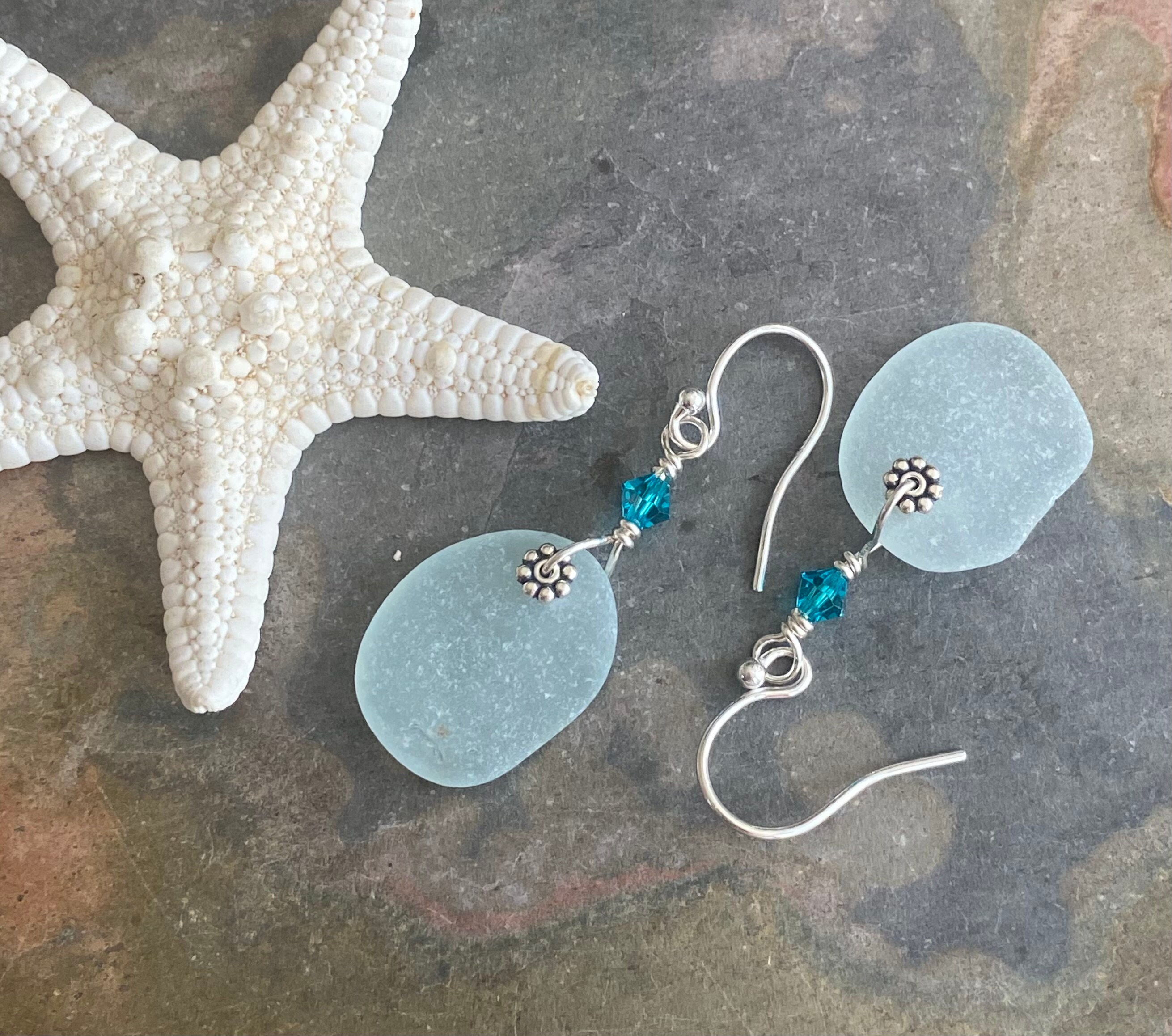 Sterling Silver Earrings w/ Turquoise - Seaside Art Gallery