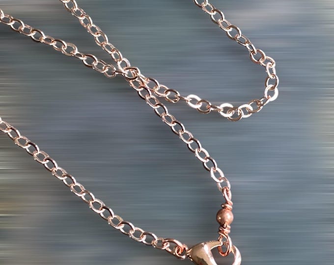 SOLDERED/CLOSED Rose gold plated Chain, Rose gold finished Chain, Choose the Length and Style, Chain for the Pendant Necklace.