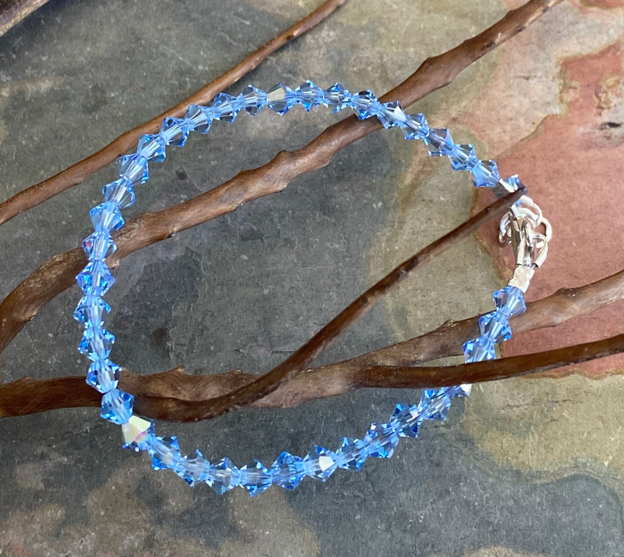 Flower Necklace Made with Swarovski(R) Crystals in Sterling Silver Blue Green Flower Necklace Made with Swarovski(R) Crystals in Sterling Silver Blue Green