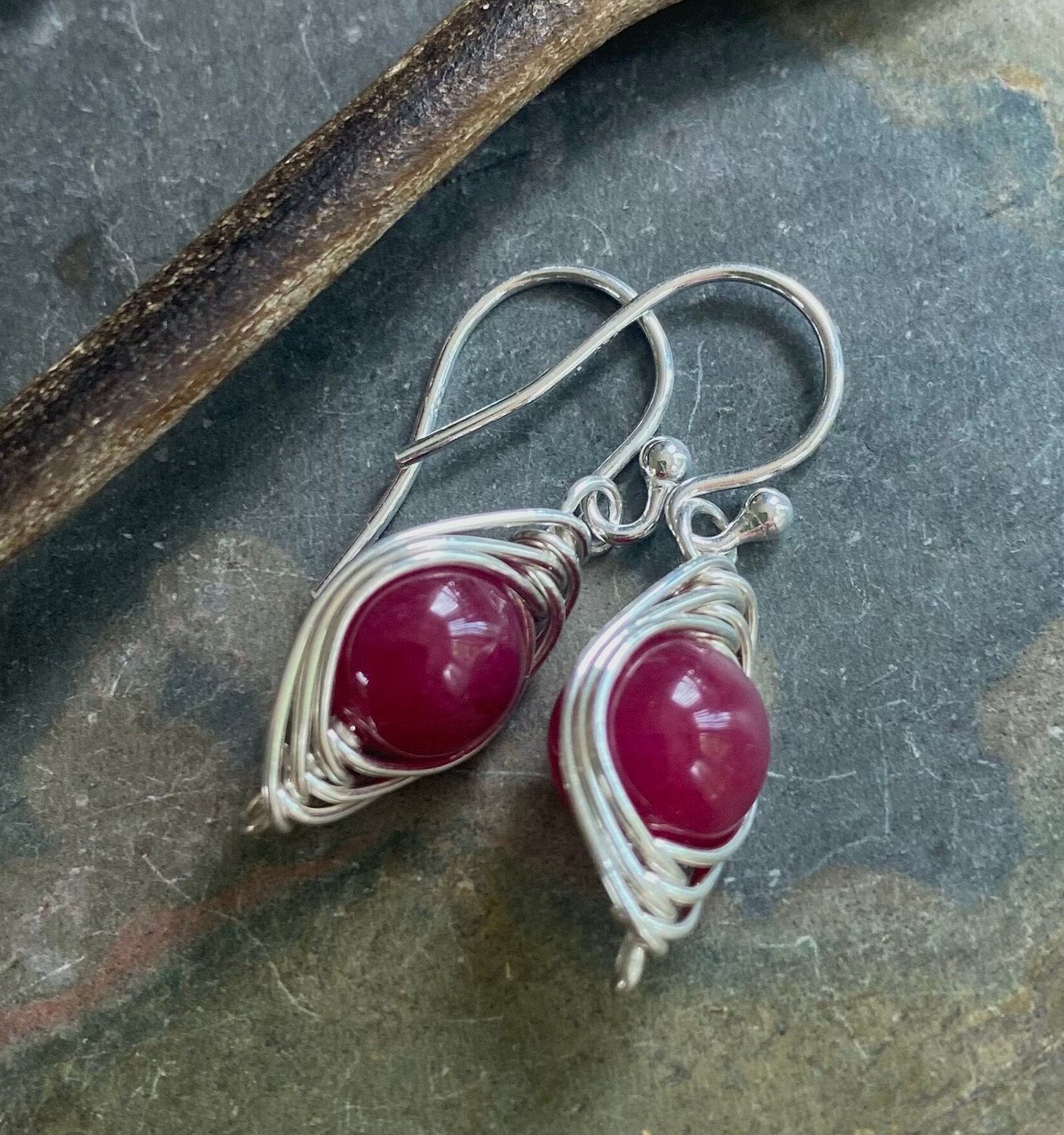 RUBY EARRINGS 001-210-01150 - Colored Stone Earrings | Parkers' Karat Patch  | Asheville, NC