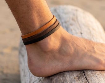 Unisex 5 mm Width Deerskin Leather Anklet: Minimalist Copper Wire Clasp Bracelet