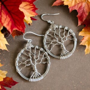 Sterling Silver Tree of Life Earrings, Leafless Tree Earrings,Wire Wrapped Tree of Life Earrings, ,Tree of Life Jewelry, Silver Earrings
