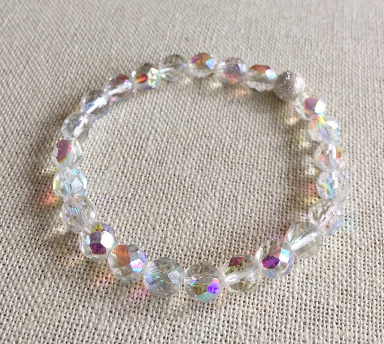 Aurora Borealis Bracelet,Wedding/Bridal Crystal Stretch/Adjustable ...