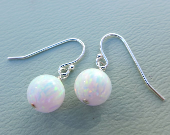 Opal Earrings,White Opal Earrings Sterling Silver, October Birthstone,Opal Jewelry,Opal Dangle Earrings,Opal  for women,Opal Holiday Gift