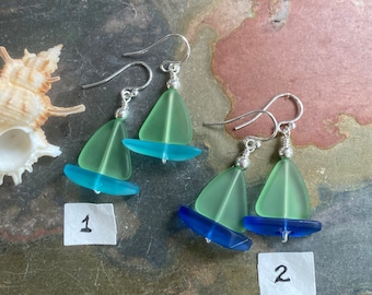 STERLING SILVER Perodot Green Beach Glass Earrings, Green Sea Glass dangling Earrings, beach Wedding Earrings,Bridesmaid Earrings,