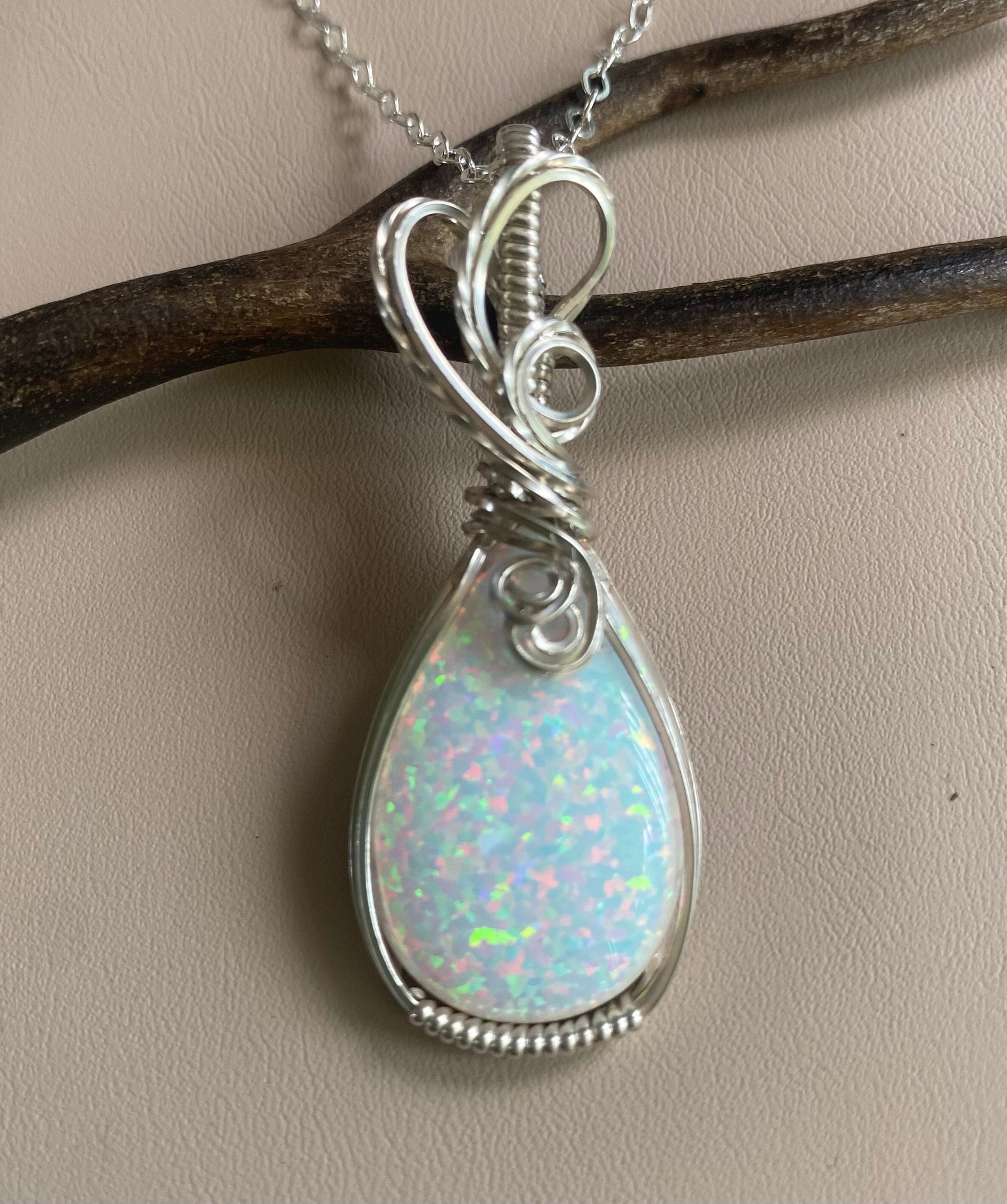 Carved Ethiopian Opal Necklace – Amáli Jewelry