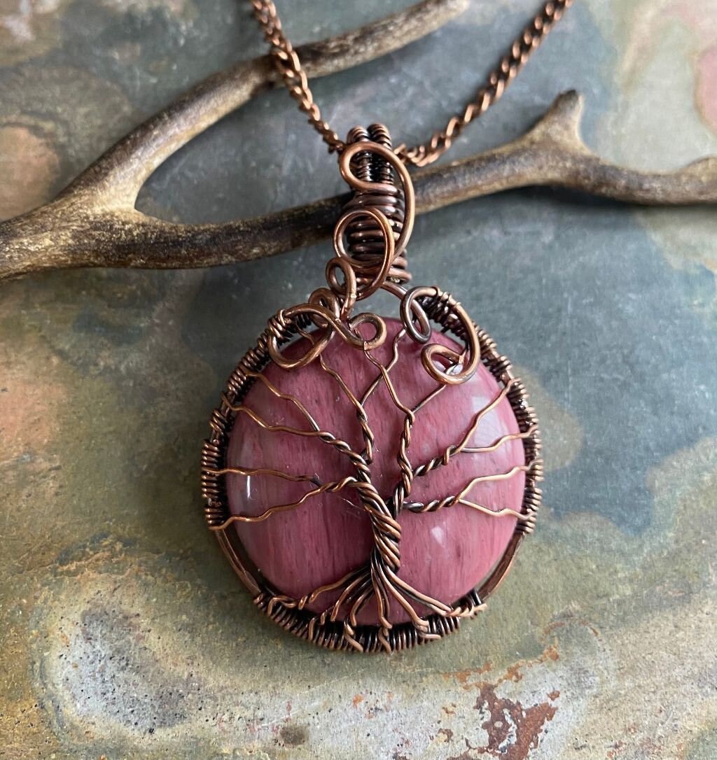 Rhodonite cheap pendant necklace