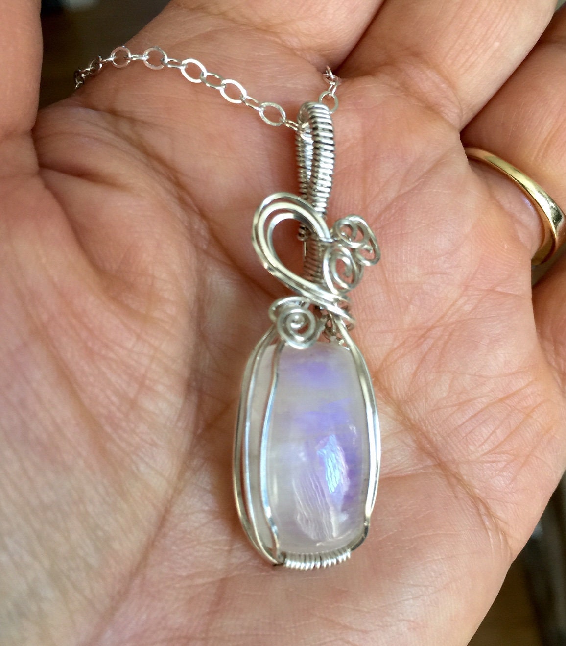 Moonstone Necklace June Birthstone Moonstone Necklace in Etsy