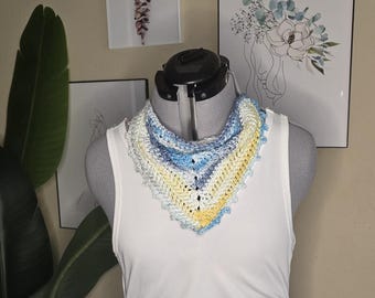 Crochet Bandana: Boho Hair Scarf - Handmade Accessory