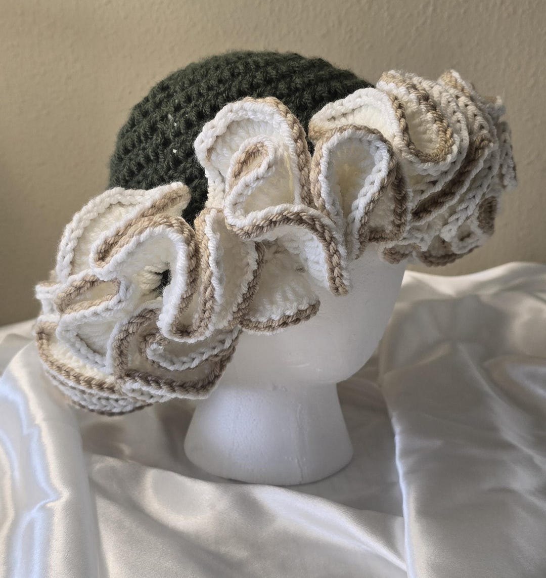 Made to Order Crochet Ruffle Brim Hat: Handmade Beanie - Etsy
