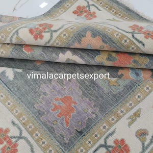 Quick Ship Hand-Knotted Oushak Rug: Grey Wool, Vintage Style, 8x10