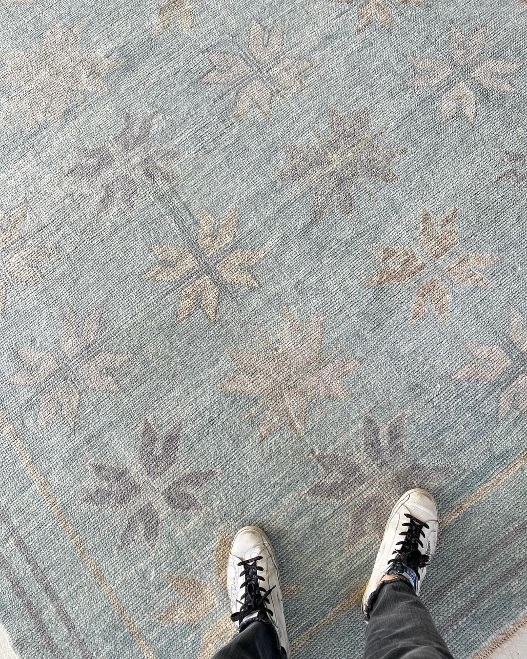 Antique Multi Mute Rug Grey Interior Decor Rug 8x10 Oushak Hand-knotted ...
