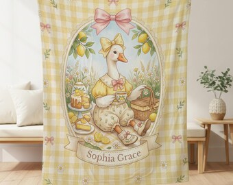 Goose Personalized Baby Blanket, Personal Grandma Blanket, Custom Personal Name Blanket, MothersDay Blanket, Personally Custom Gifted