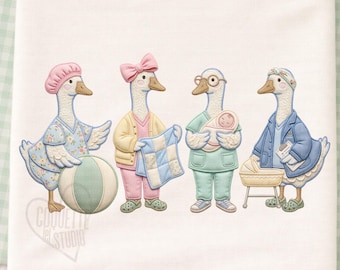 Enfermera de parto y nacimiento PNG Ganso divertido PNG Gansos PNG Enfermera PNG Regalo de agradecimiento de enfermera descargable para ella Camisa de enfermera Bebé enfermera pastel