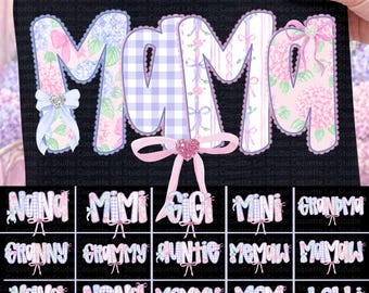 Preppy Mama Png Bundle, Mama Nana Gigi Mimi Png, Matching Mama Mini Png, Mama Designs Bundle Png, Floral Grandma Bundle Png, Auntie Png