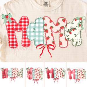 Preppy Mama Png Bundle, Mama Nana Gigi Mimi Png, Matching Mama Mini Png, Mothers Day Png Bundle, Grandmillennial, Strawberry Png Designs image 1