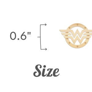 Wonder Woman Necklace | Superhero WW Logo Pendant Jewelry Gift for Comic and Movie Fans | Gold Plated Sterling Silver Pendant image 5