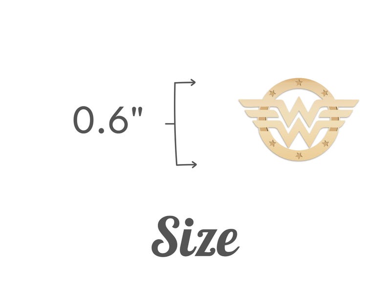 Wonder Woman Necklace | Superhero WW Logo Pendant Jewelry Gift for Comic and Movie Fans | Gold Plated Sterling Silver Pendant image 5